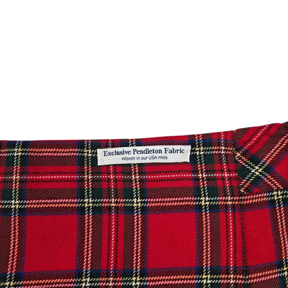 Womens Vintage Pendleton Skirt Size 6P Red Tartan Pleated A-line NWOT USA Wool